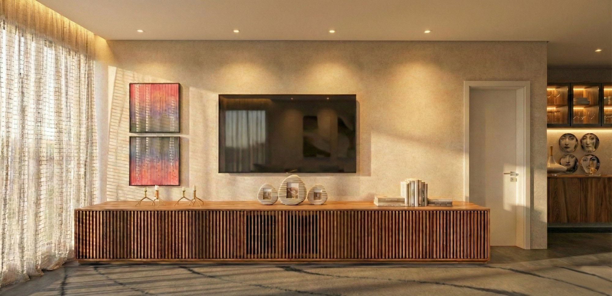 Vista completa da suíte